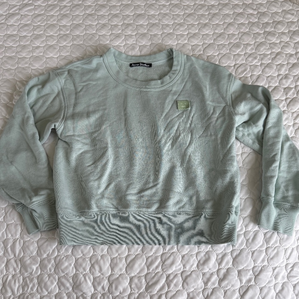 ACNE‎ STUDIOS Kids Logo Cotton Crew Sweatshirt Size 8-10